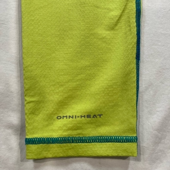 Columbia Youth L 14/16 Omni-Heat 3D Knit Tights Base Layer Colorblock Blue-Green - Picture 9 of 13